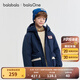 巴拉巴拉balaOne男童棉服兒童外套新款童裝2025秋冬加絨發(fā)熱保暖 深藍(lán)80821 120
