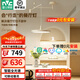 雷士（NVC）奶油現代護眼智能全光譜搖臂可移動(dòng)吊線(xiàn)餐廳吊燈餐桌吧臺燈燈具 米色50瓦 全光譜搖臂款