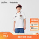 巴拉巴拉童裝兒童短袖t恤2025夏POLO衫男上衣速干【哈利波特IP】 藍白色調00381 175