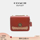 蔻馳（COACH）【七夕禮物】女士經(jīng)典標(biāo)志MADISON 單肩包老花迷你斜挎包紅色 B4/棕黃色 銹紅色