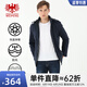 威鵬棉服男款秋冬季新款連帽防風(fēng)保暖中年純色簡(jiǎn)約商務(wù)休閑棉衣C64024 深藍(lán)色 M