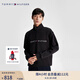TOMMY HILFIGER秋冬男裝休閑通勤刺繡字母半拉鏈立領合身運動衛(wèi)衣78E2065 黑色BDS M （推薦：135-150斤）