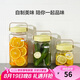 樂扣樂扣（LOCK&LOCK）會呼吸的發(fā)酵容器玻璃儲物罐泡酒臘八蒜果醬密封罐泡菜壇1.6L綠色