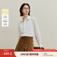 茵曼幸運如意通勤府綢襯衫2025秋季女裝新款法式簡(jiǎn)約寬松長(cháng)袖襯衣 珍珠白 （領(lǐng)口有紐扣） M