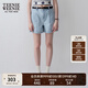 Teenie Weenie小熊女裝簡約夏季高腰牛仔短褲設(shè)計(jì)感復(fù)古時(shí)髦寬松 淺藍(lán)色 S (160)