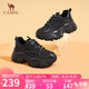 駱駝（CAMEL）老爹鞋女運(yùn)動(dòng)拼接鞋面厚底休閑鞋 L24S283622 黑色（四季款） 40