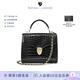 Aspinal of london【凱特王妃同款】Mayfair梅菲爾奢侈品女包鱷魚紋奢侈斜挎單肩包 黑色亮面