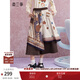 兩三事蘋(píng)果派對 2025秋季新款時(shí)尚印花布拼接假兩件裙褲女寬松休閑褲 咖啡色-y M