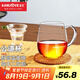 金灶（KAMJOVE） 耐熱玻璃公道杯玻璃分茶器茶海公道杯 分茶器茶具配件茶杯 GO-21搭配GO-08套組