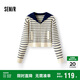 森馬（Semir）針織開(kāi)衫女短款海軍領(lǐng)溫柔系春2025寬松條紋衫少女感109125106003