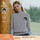 哈吉斯（HAZZYS）女裝 春秋款女【PHIZ系列】圓領(lǐng)羊毛衫女ABYSD0BDX03 灰色GE L (165/88A 40)