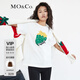MO&Co.春夏刺繡字母彩繪草莓印花短袖純棉T恤圓領(lǐng)上衣摩安珂 日落白色-第2批 S 160