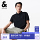 杰克·瓊斯（JACK&JONES）男士商務(wù)休閑通勤胸前刺繡百搭簡約時尚polo衫上衣男裝225206068 E40黑色 M （175）
