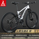 鳳凰（PHOENIX）上海鳳凰軟尾山地車(chē)自行車(chē)學(xué)生公路男變速雙減震越野青少年賽車(chē) 鋼架/輻條石灰白【雙減震/全軸承】 26寸24速【適合身高158-188cm 】