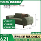 譽(yù)顏意式極簡(jiǎn)貓抓布燈芯絨布藝沙發(fā)侘寂風(fēng)客廳直排實(shí)木高腳豆腐塊沙發(fā) 單人位：1.2米 復(fù)古燈芯絨：高密度回彈海綿