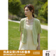 獨(dú)束大碼女裝優(yōu)雅氣質(zhì)小香風(fēng)短外套女夏季新款胖mm肌理感上衣22DS2601 淡綠色(dy) XL