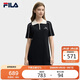 FILA 斐樂(lè )官方【楊冪同款】女編織連衣裙2025夏時(shí)尚休閑修身POLO裙子