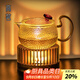 高茗蠟燭溫茶爐燭臺(tái)暖茶底座加熱爐茶壺溫茶器保溫爐烤茶爐焙茶器茶具 流光蠟燭底座+錘紋壺 240ml