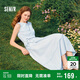 森馬（Semir）連衣裙女顯瘦收腰長(cháng)裙溫柔2025夏季氣質(zhì)木耳邊背心裙107425114060