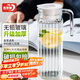 青蘋果涼水壺 家用玻璃冷水壺飲料壺茶水壺水杯玻璃 果汁壺扎啤壺1.1L