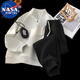 NASA MARVEL套裝男春秋季長(cháng)袖衛衣長(cháng)褲寬松運動(dòng)潮流兩件套 白花灰套裝 XL