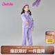 笛莎童裝女童套裝2025春裝女寶時尚運動長袖束腳褲套裝 紫色 150