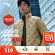 安踏（ANTA）氫羽絨丨短款輕薄羽絨服男款冬季立領(lǐng)保暖防風(fēng)棉服外套男裝 素卡其-1 XL (男180)