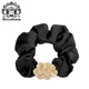 Royal sasa皇家莎莎頭飾高彈力扎馬尾發(fā)圈高級感氣質(zhì)布藝黑色頭花發(fā)飾