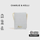 CHARLIE&KELLI CK品牌包包女包鱷魚紋附件包零錢包女士2025新款錢包卡包手拿包 淺藍(lán)色