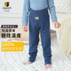 JANUS加厚美利奴羊毛嬰幼兒哈衣爬服 保暖包屁護肚褲 秋冬耐磨款 挪威 462深海藍-高腰褲25NEW 80cm