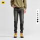 CAT卡特25秋季新品男士立體裁剪復古百搭戶(hù)外鎖溫保暖直筒牛仔褲 灰色 31