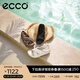 愛(ài)步（ECCO）涼鞋女 夏季軟底泡芙鞋交叉帶厚底拖鞋外穿 科摩206653 灰褐色20665301674 36