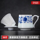 景德鎮(zhèn)陶瓷青花玲瓏白瓷中式纏枝蓮釉下彩喝茶杯大容量辦公室?guī)Р杪┧?纏枝蓮茶漏杯