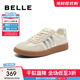 百麗（Belle）跑道德訓鞋女商場(chǎng)同款復古芭比粉運動(dòng)跑鞋Z7J1DAM5 米/銀 37 (235mm)