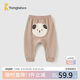 童泰（TONGTAI）嬰兒pp褲春季寶寶褲子休閑外出兒童大屁屁TS41Q107-DS駝色90cm