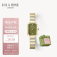 LOLA ROSE羅拉玫瑰方糖小綠表女士手表女士節日禮物送女友生日禮物女