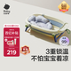 babycare嬰兒洗澡盆坐浴盆洗澡神器可折疊浴盆游泳洗澡桶浴盆+浴墊 冰川藍(lán)