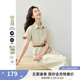梵希蔓休閑通勤連衣裙女2025年夏新款Polo領(lǐng)收腰顯瘦襯衫純棉裙子 M7075 豆綠色 M