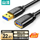 山澤usb3.0延長(zhǎng)線2米 公對(duì)母電視u盤鼠標(biāo)鍵盤擴(kuò)展線電腦硬盤數(shù)據(jù)連接加長(zhǎng)線打印機(jī)分線器轉(zhuǎn)接線UK-020
