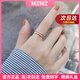 MZMZ彩金雙層食指戒指女氣質(zhì)玫瑰金時(shí)尚設計情人節生日禮物送女友老婆 次日達/美7號【專(zhuān)柜14~15號】