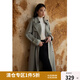 獨(dú)束大碼女裝經(jīng)典英倫風(fēng)中長款風(fēng)衣秋裝新款微胖mm復(fù)古風(fēng)氣質(zhì)外套 大象灰 XL