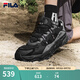 FILA 斐樂(lè)TREK滿(mǎn)天星老爹鞋男鞋新款休閑鞋時(shí)尚復(fù)古運(yùn)動(dòng)鞋跑鞋 黑/南極灰-BD 41