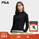 FILA 斐樂(lè )官方女子針織長(cháng)袖衫2025冬季新款時(shí)尚休閑半拉鏈修身長(cháng)T 傳奇藍-NV M 165/84A/M