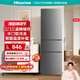 海信（Hisense）210L三開門超薄大容量電冰箱 三溫區(qū)中門變溫軟冷凍 節(jié)能靜音小占地家用租房小戶型宿舍神器