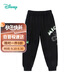 迪士尼（Disney）男童褲子春秋兒童束腳衛褲中大童休閑褲運動(dòng)褲針織長(cháng)褲 碳黑140cm