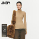 JNBY【商場同款】24冬新品針織衫高領毛衫5O0311070 253/茶卡其 XL
