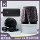 Keep泳褲男防尷尬雙層寬松泳褲泳衣速干沙灘褲裝備印花四件套-1  3XL