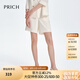 PRICH【醋酸】時(shí)尚中高腰不易皺簡(jiǎn)約大方短褲直筒五分褲女夏季 64奶油色 XL 170