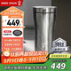 鳴盞純鈦保溫杯雙層真空水杯便攜泡茶杯養生茶水分離杯商務(wù)禮品月光銀