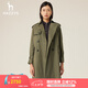哈吉斯（HAZZYS）女裝 春秋季寬松雙排扣休閑風(fēng)衣ASWSH0ACH03 卡其色KK M (160/84A 38)